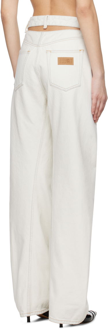 Jeans Maison Margiela MM6 Maison Margiela Contrast Stitch Jeans Vit | S62LB0184 M30018, 2