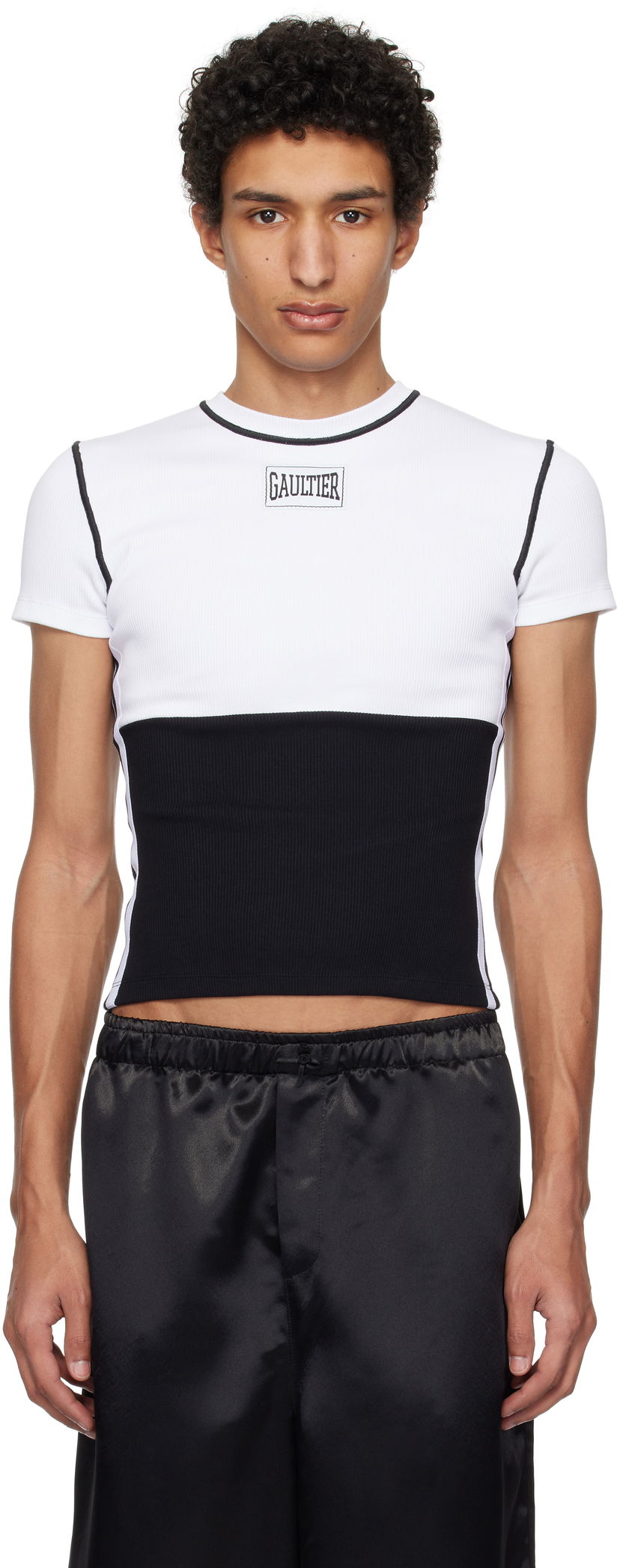 T-shirt Jean Paul Gaultier Jean Paul Gaultier Color Block T-Shirt Vit | 25/33-F-TS104P-J080-0100