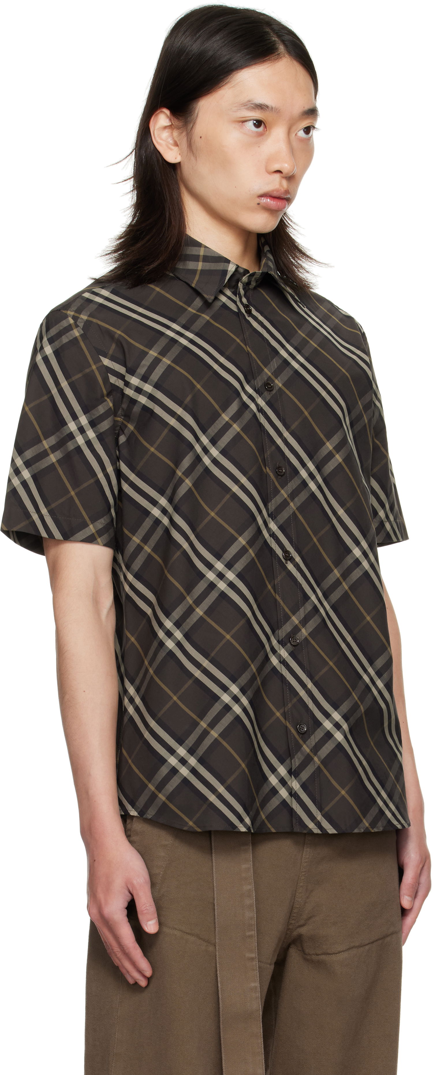 Skjorta Burberry Burberry Relaxed Fit Check Cotton Shirt Brun | 8116127, 1