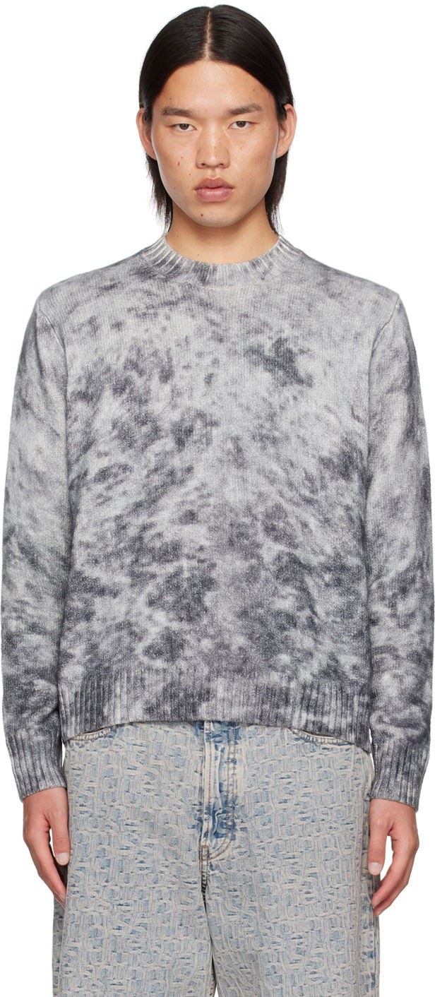 Sweater Acne Studios Gray Acid Print Sweater Grå | B60329-, 0