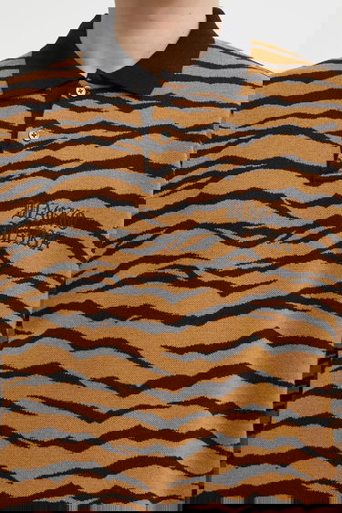 Sweater WACKO MARIA Tiger Pattern Knitted Long-Sleeve Polo Flerfärgad | 25FW.WMK.KN10, 3