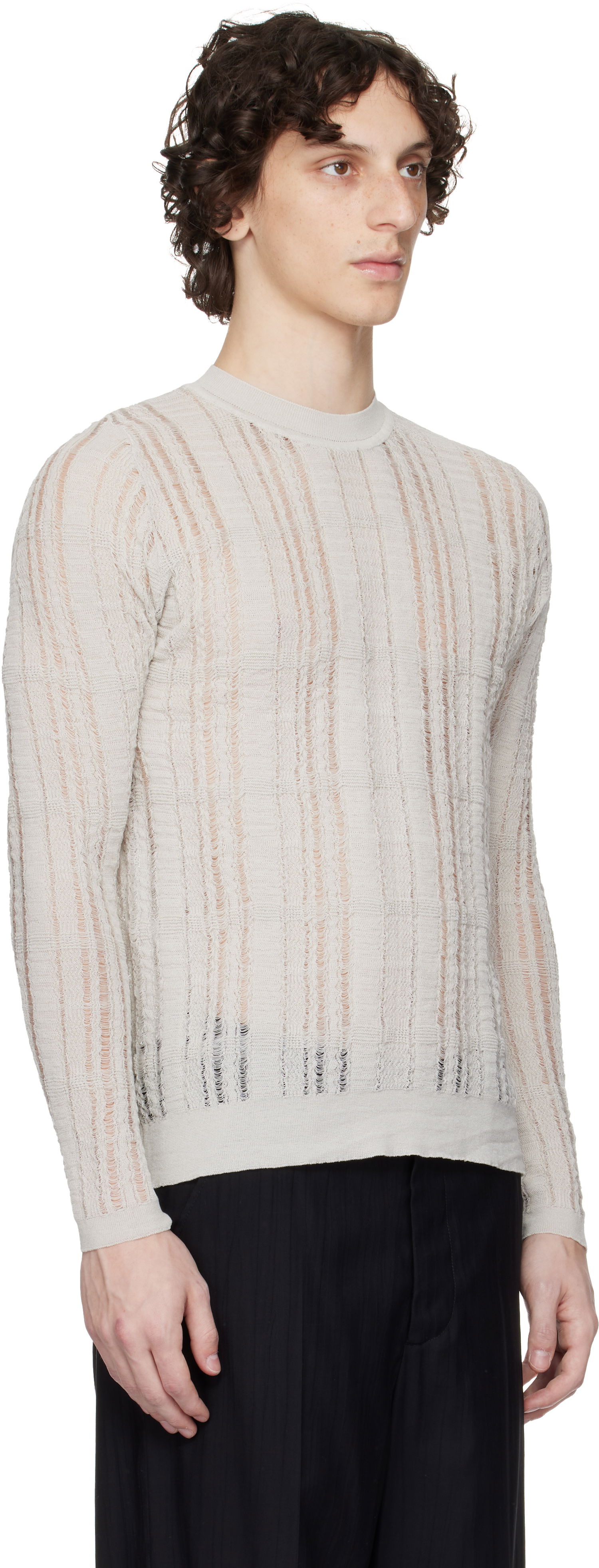 Sweater OUR LEGACY OUR LEGACY Formal Distressed Sweater Grå | M2253FL, 1