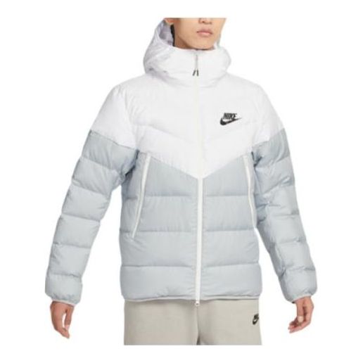 Pufferjacka Nike Sportswear Wind Runner Fill Down Hoodie Jacket Vit | DV0754-100