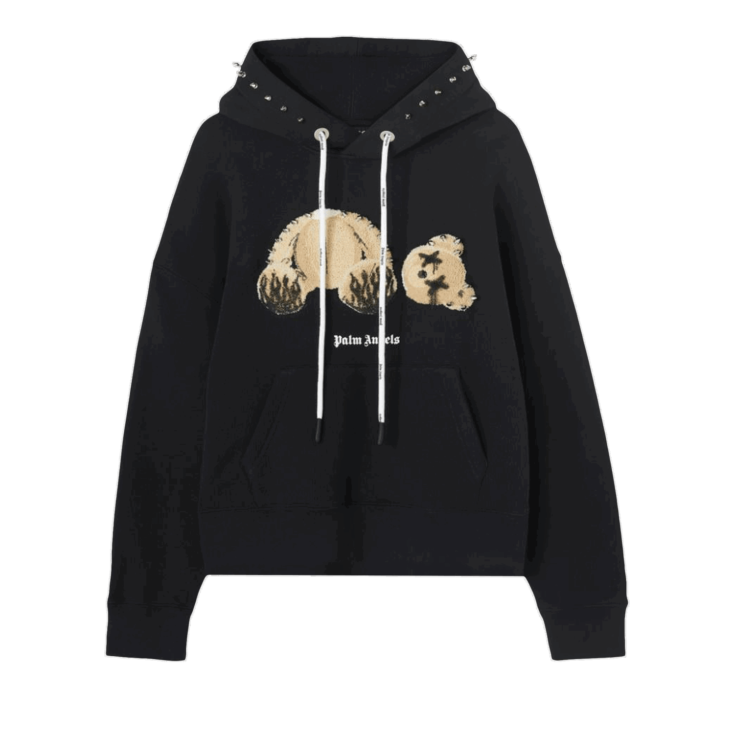 Sweatshirt Palm Angels Punk Kill The Bear Popover Hoody Svart | PMBB058F22FLE0021060, 0