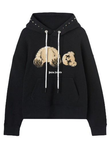 Sweatshirt Palm Angels Punk Kill The Bear Popover Hoody Svart | PMBB058F22FLE0021060