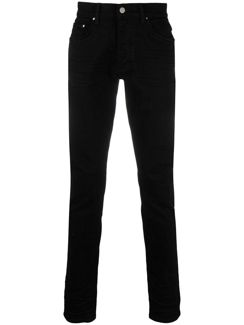 Jeans AMIRI Stack Mid-Rise Skinny Jeans Svart | MDS001