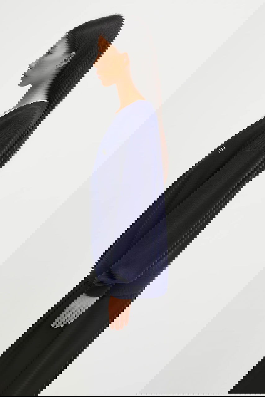 Sweater Lacoste V-Neck Button-Up Relaxed Fit Wool Blend Cardigan Mörkblå | AF4143, 1