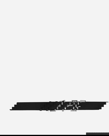 Bälten Jean Paul Gaultier Leather Belt With Metal Logo Svart | 25-33-F-CE018-L029 00, 1