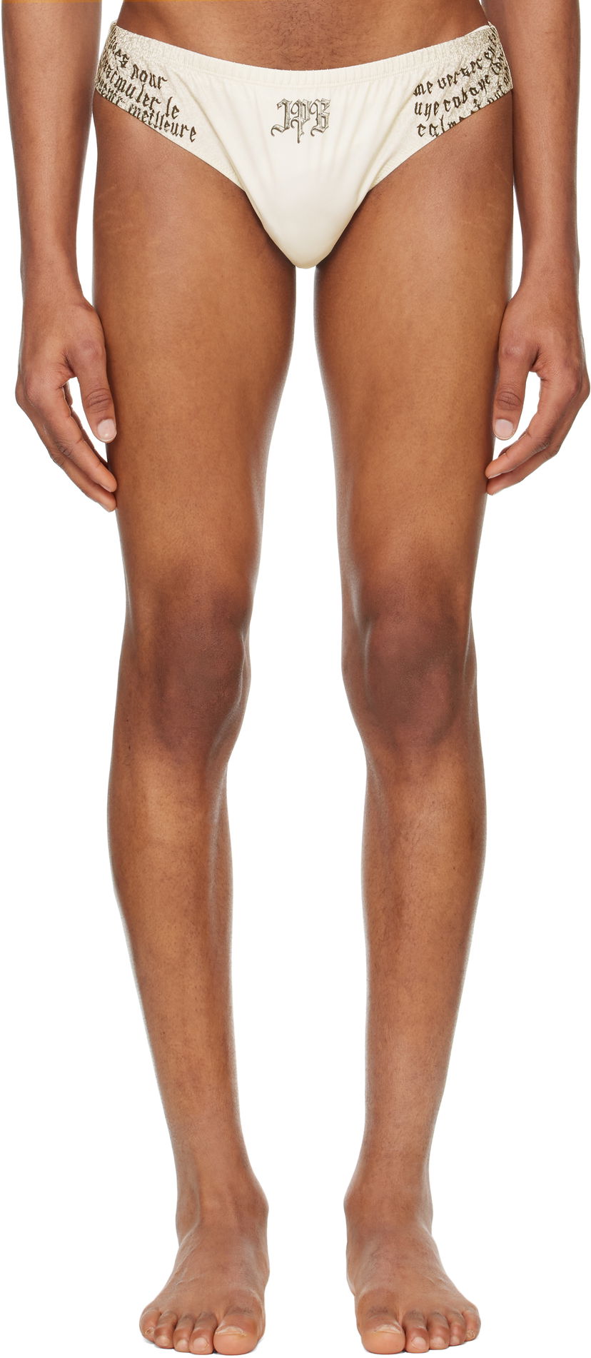 Trosor Jean Paul Gaultier Jean Paul Gaultier 'The Tattoo Wings' Swim Briefs Beige | 25/34-H-SV059-J586-030200