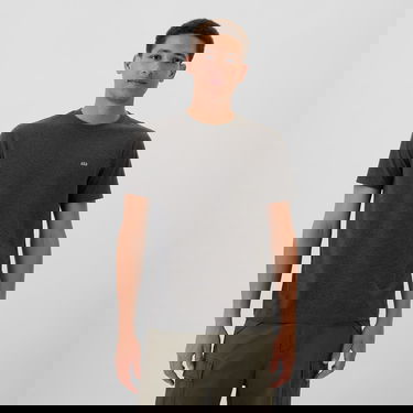 T-shirt GAP T-shirt Micro Logo Crew Charcoal Heather S Svart | 502022-00, 0