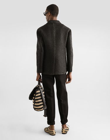 Byxor Dolce & Gabbana Dolce & Gabbana Gabardine Double Darts Pants Svart | GP10DTFUFNVN0000_3, 2