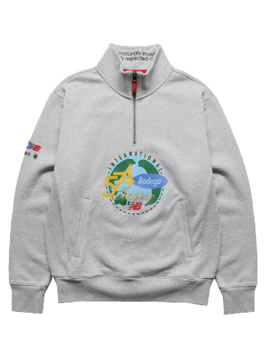Sweatshirt New Balance x Bodega Quarter Zip Sweatshirt Grå | MT13540AG