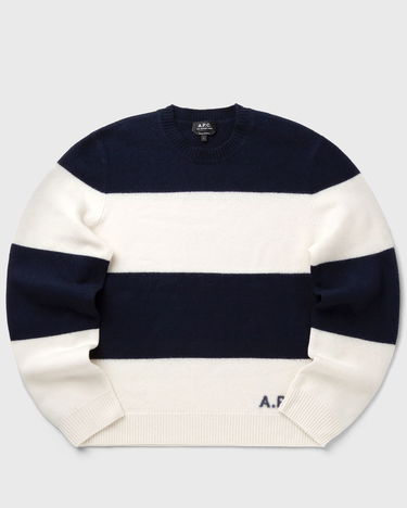 Sweater A.P.C. A.P.C. Eduardo Striped Sweater Mörkblå | WVBDL-H23364-TIQ, 0