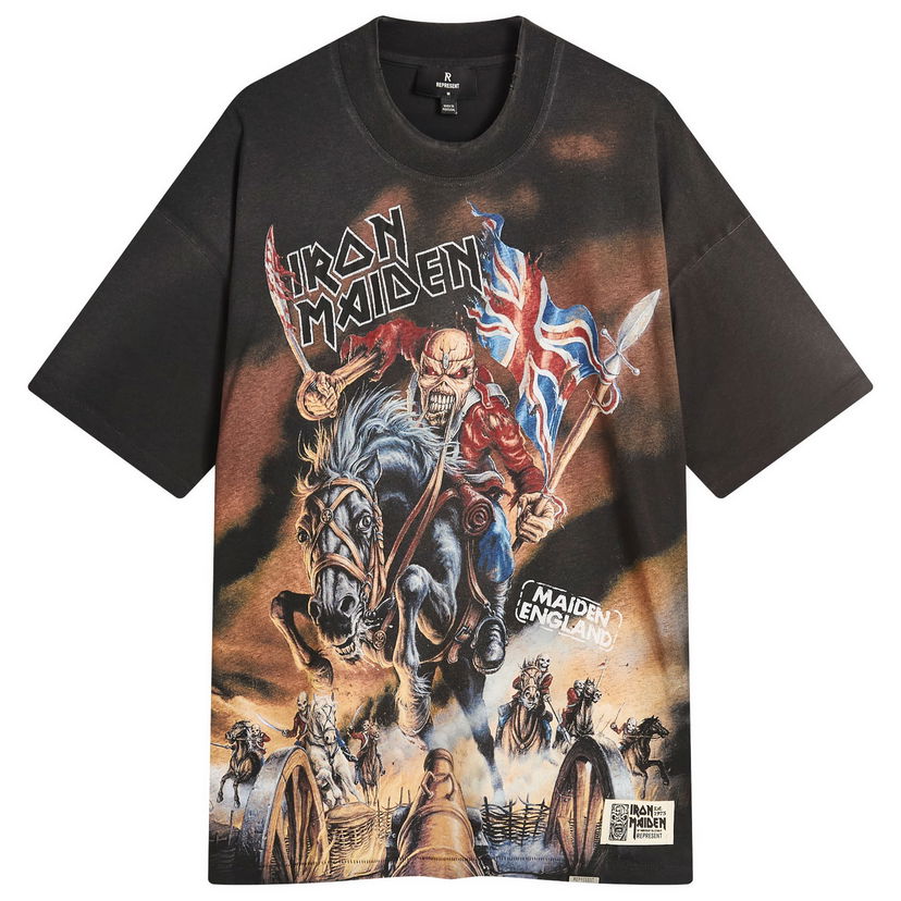 T-shirt Represent Clo Iron Maiden Steed Graphic Tee Svart | MLM100581-04