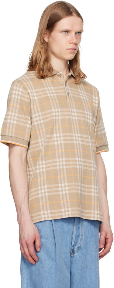 Polotröja Burberry Burberry Check Cotton Polo Beige | 8110102, 1