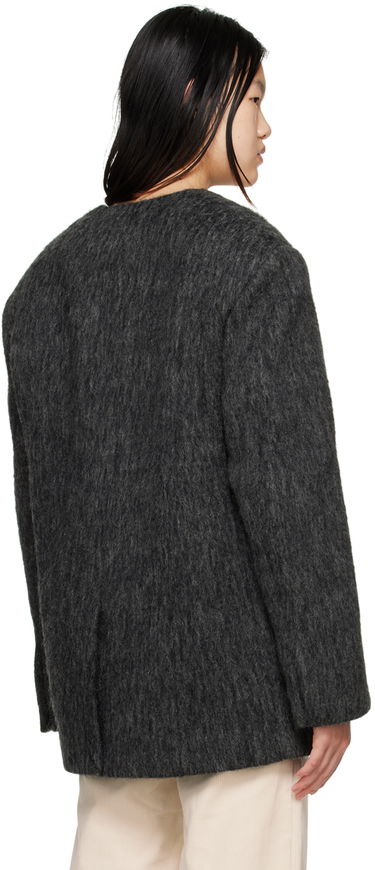 Jacka We11done We11done Y-Neck Fuzzy Jacket Grå | WD-JK3-22-020-W-DG, 2