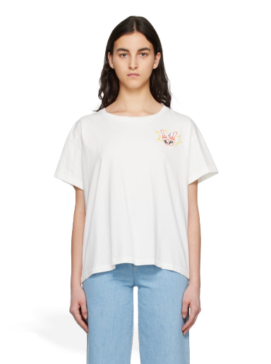 T-shirt KENZO Paris Bowling Elephant Vit | FD52TS0504SO