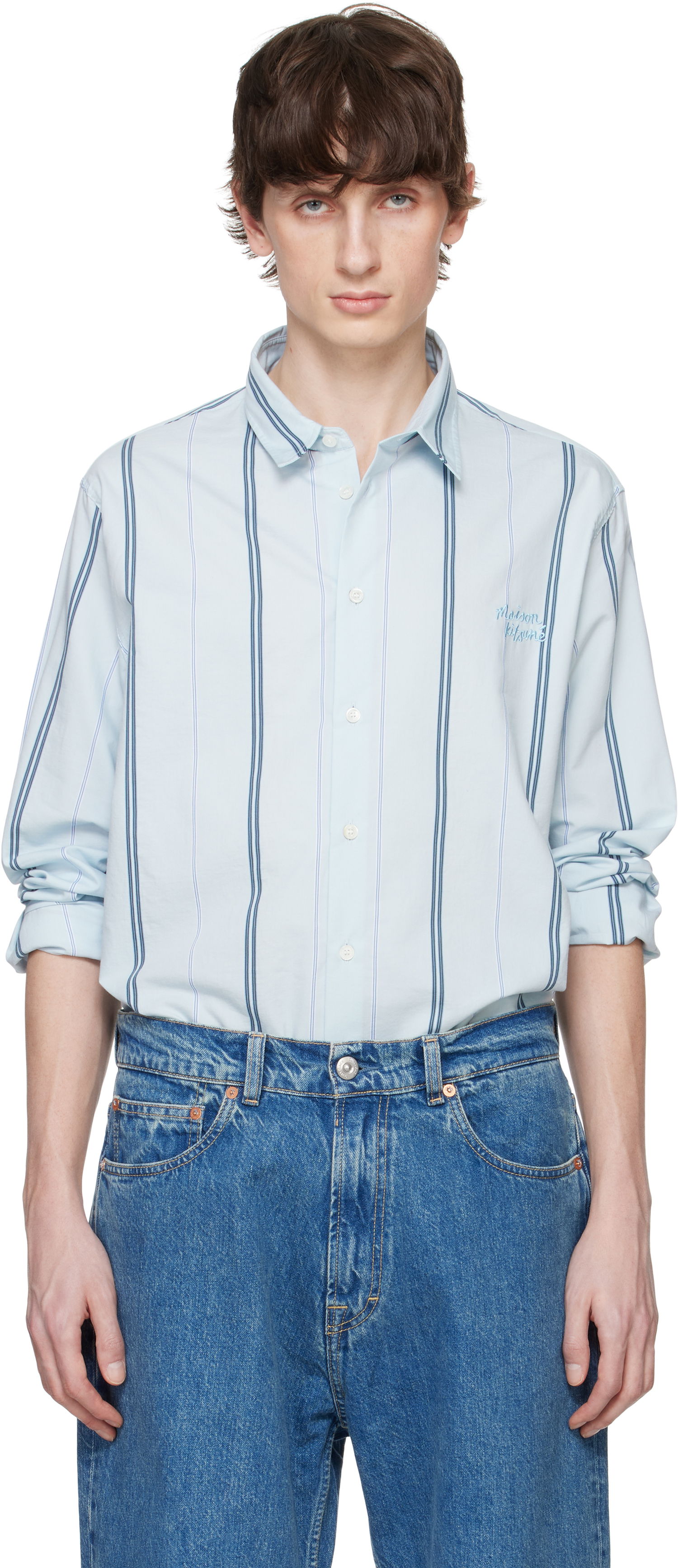 Skjorta MAISON KITSUNÉ Maison Kitsuné Relaxed Shirt Blå | MM00403WC5029, 0