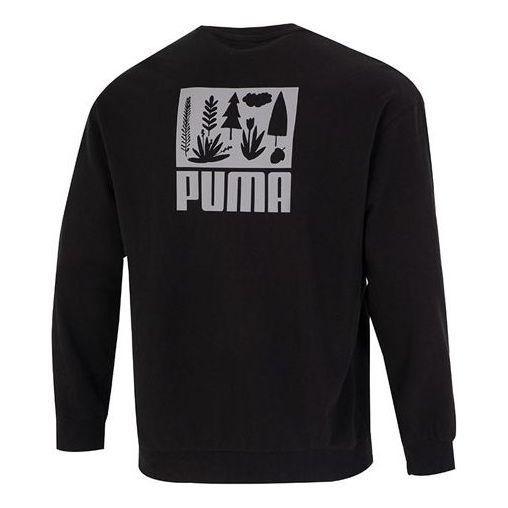 Sweatshirt Puma Crew Neck Sweatshirt with Graphic Print Svart | 538780-01, 0