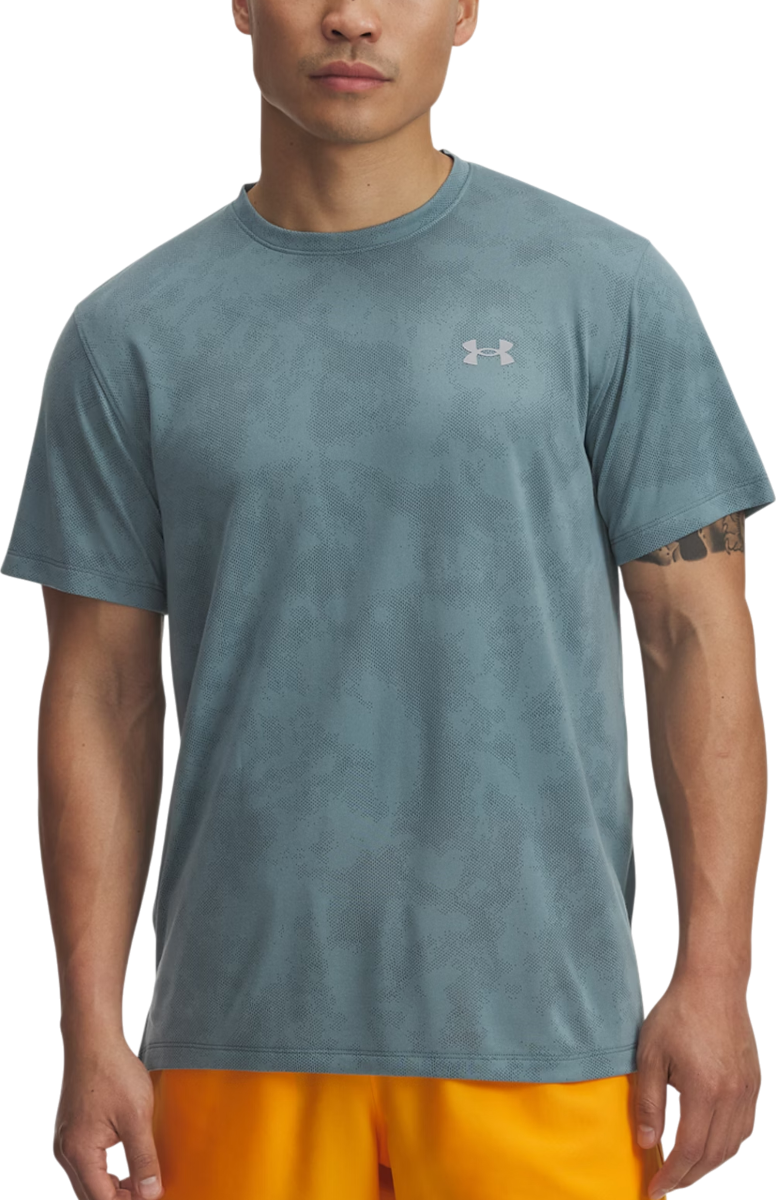 T-shirt Under Armour Launch Camo Short Sleeve Performance T-Shirt Turkos | 6006098-323