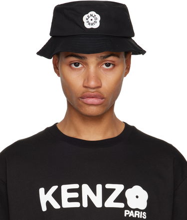 Sweatshirt KENZO Logo Patch Bucket Hat Svart | FF58AC414F34, 0