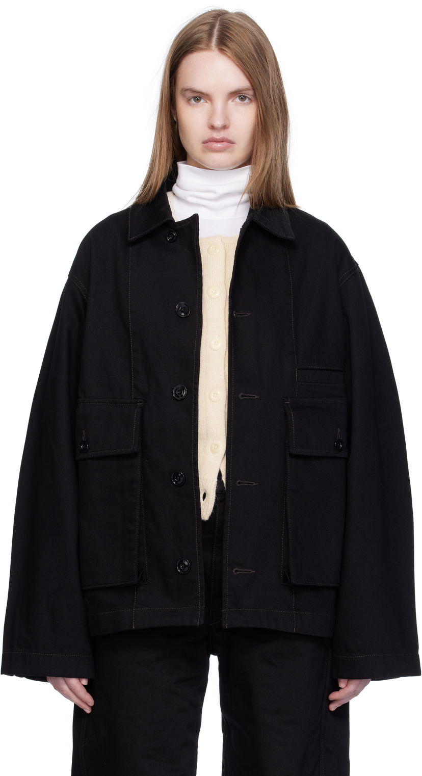 Jacka LEMAIRE Lemaire Boxy Denim Jacket Svart | OW1198 LD1055