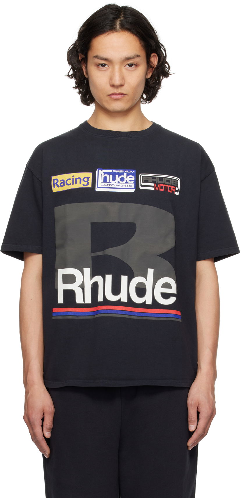 T-shirt Rhude Rhude Petrol Patch T-Shirt Svart | RHSS25TT12012