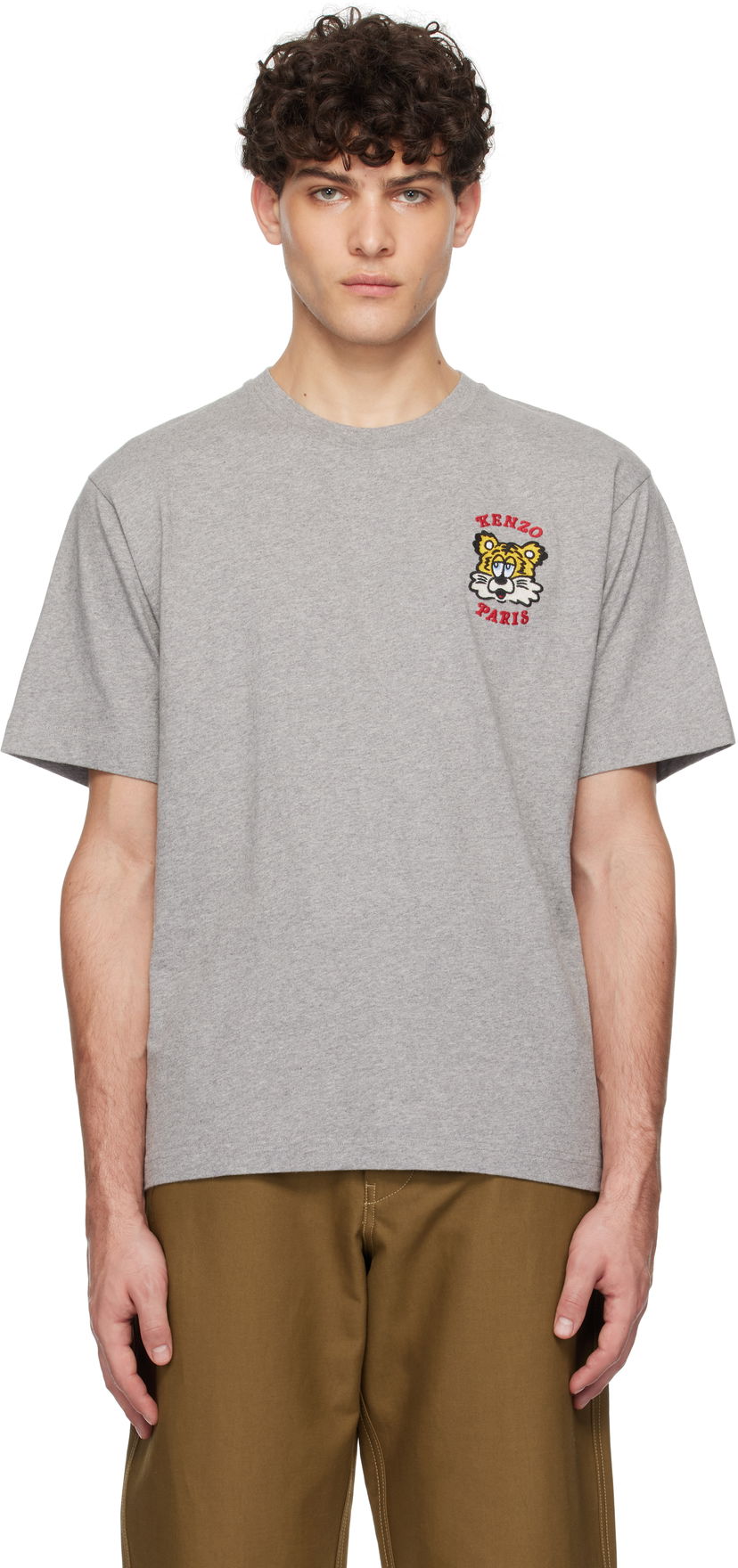 T-shirt KENZO VERDY Edition Embroidered T-Shirt Grå | FF58TS4824SG