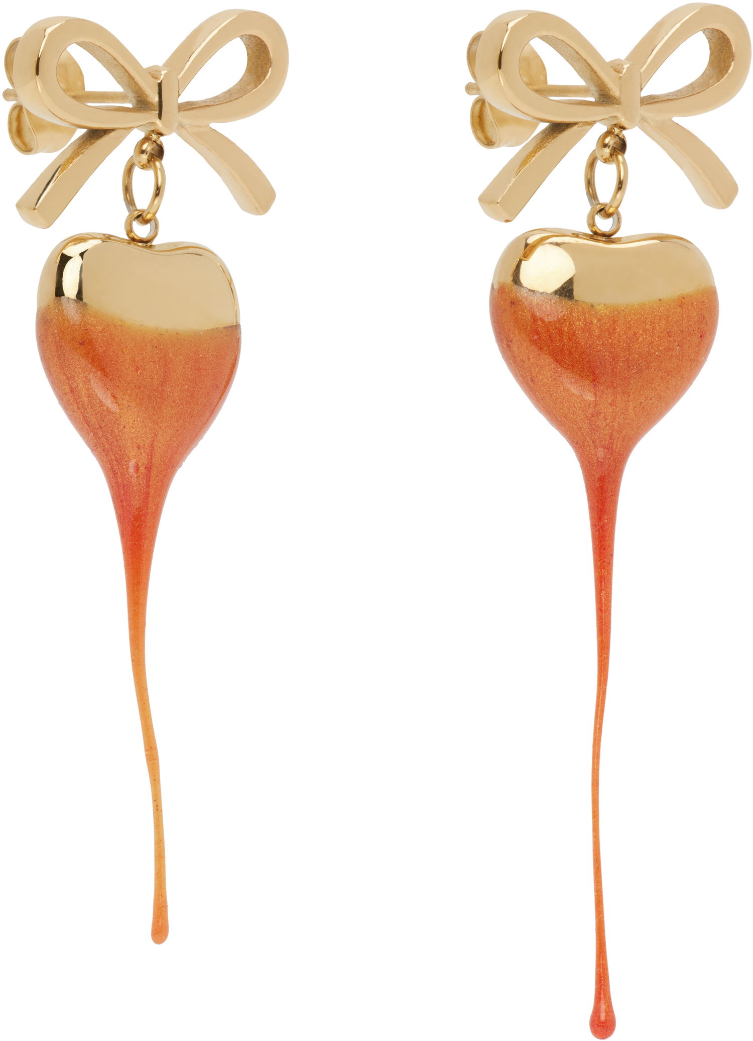 Örhängen Ottolinger Ottolinger Bow Heart Drop Earrings Orange | 12590072501, 1