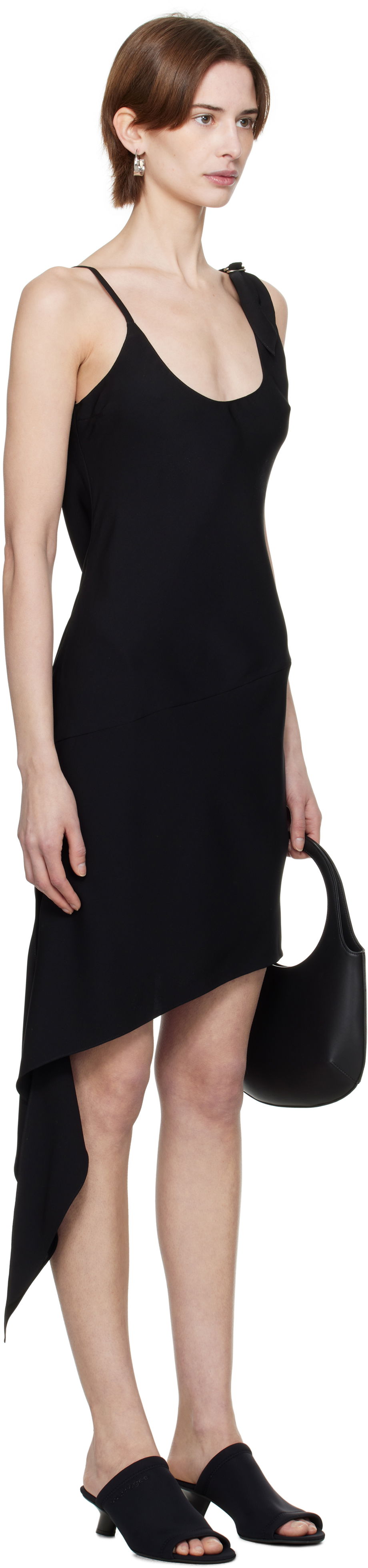 Klä Courrèges Courrèges Scarf Midi Dress Svart | 125CRO538PL0147, 1