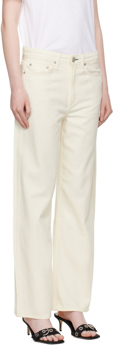 Jeans rag & bone Rag & Bone 'The Logan' Mid-Rise Wide Leg Jeans Vit | WDD22H2786STEC, 4
