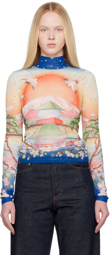 T-shirt Casablanca Casablanca Printed Mesh Long Sleeve T-Shirt Flerfärgad | WPF25-JTP-028-02, 0