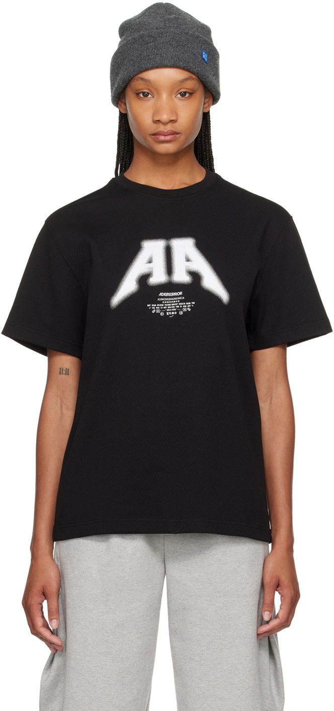 T-shirt ADER ERROR Embroidered T-Shirt Svart | BN01SSTS0105BK