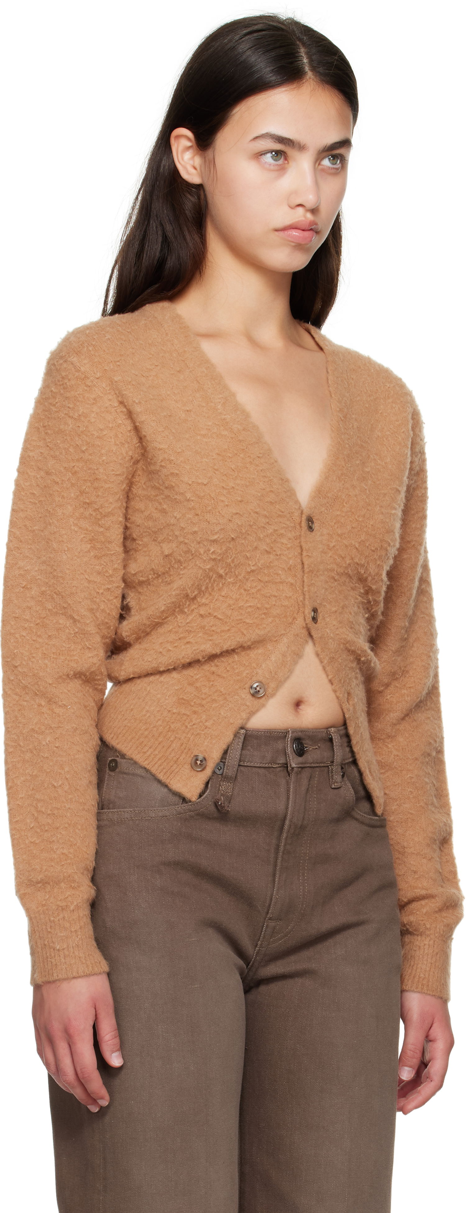 Sweater R13 R13 Split Hem Cardigan Brun | R13WY291-Y213A, 1