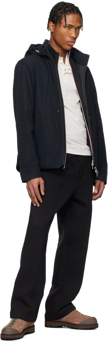 Träningsbyxor Moncler Moncler Logo Patch Cotton & Neoprene Sweatpants Svart | K10918H0000389ATP, 4
