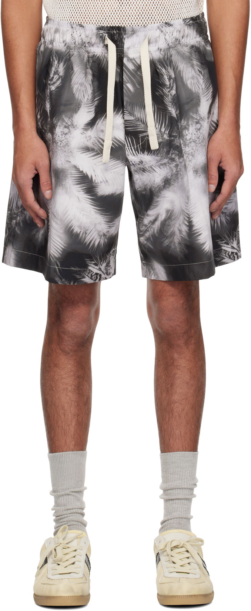Shorts Palm Angels Palm Angels Blueprint Palms Shorts Flerfärgad | PMCB058S25FAB0021003