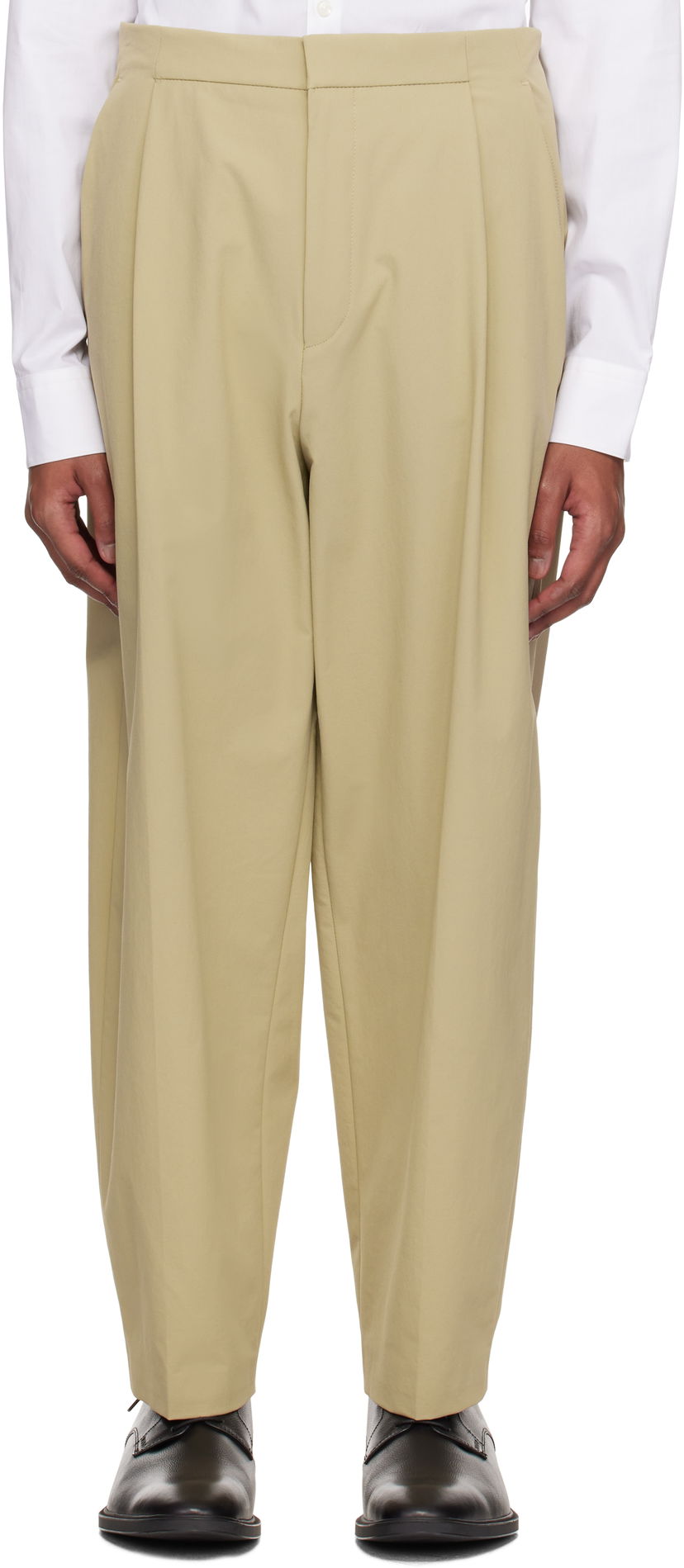 Byxor BOSS Hugo Modern-Fit Trousers Beige | 50532940
