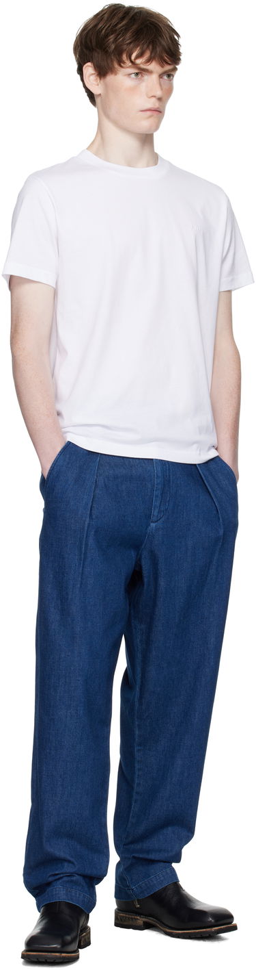 Jeans A.P.C. A.P.C. Renato Pleated Denim Trousers Blå | COHAL-H08428, 3