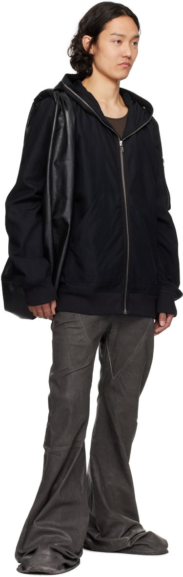 Sweatshirt Rick Owens Rick Owens DRKSHDW Hollywood Flight Bomber Jacket Svart | DU01E3772 NR, 3