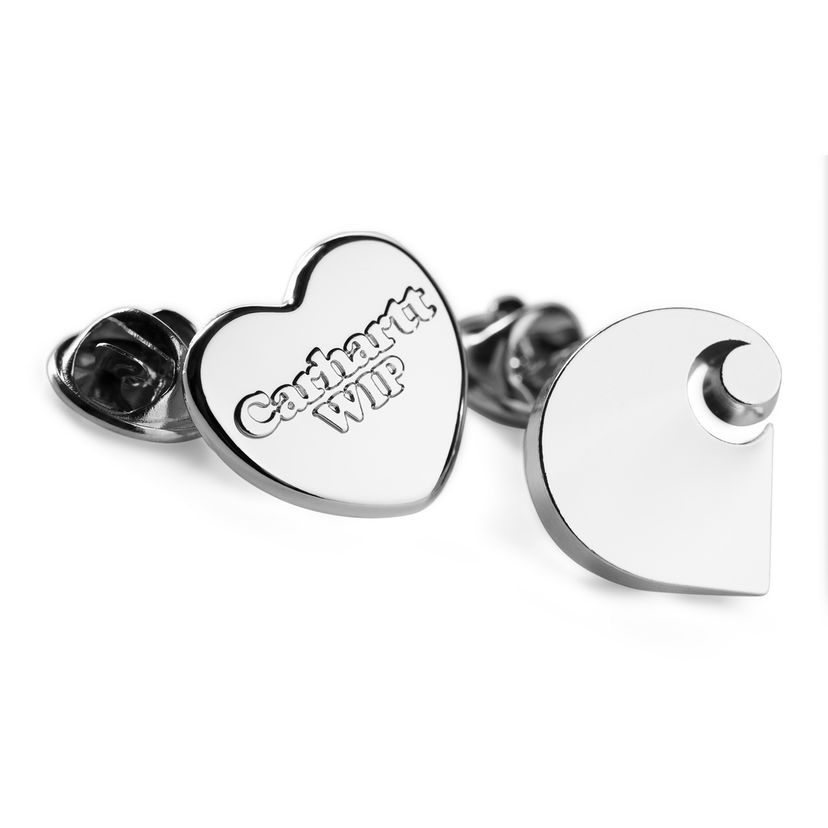 Pin Carhartt WIP Heart and C Logo Pin Set Metallisk | I034904_2