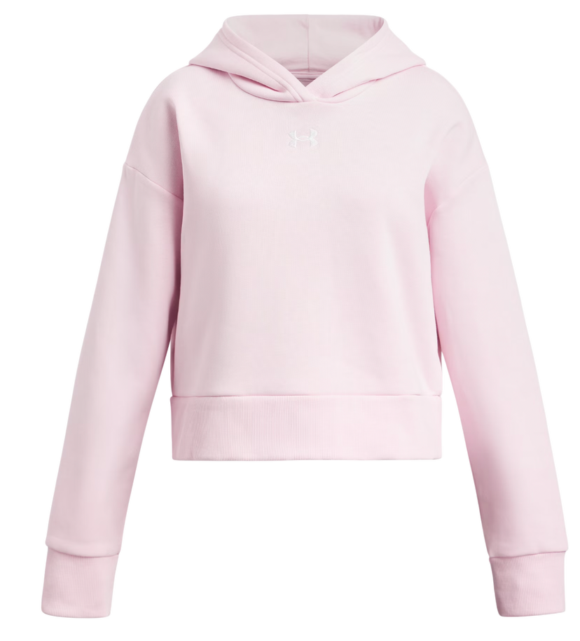 Sweatshirt Under Armour Rival Fleece Cropped Hoodie Rosa | 1379517-647