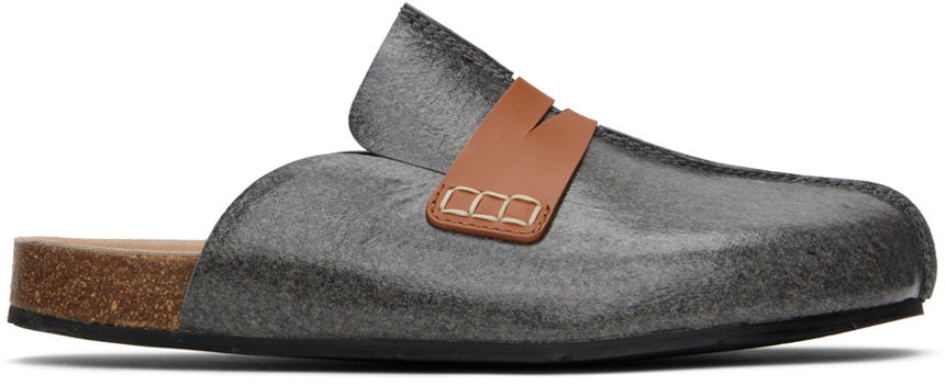 Tillbehör JW Anderson JW Anderson Laminated Felt Mules Grå | ANM42503D, 0
