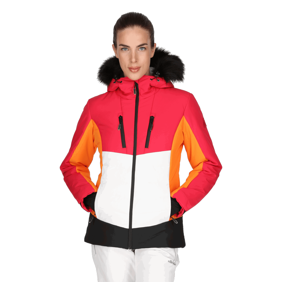 Jacka Ellesse Maya Ski Jacket with Faux Fur Hood Flerfärgad | ELA213F518-08, 0