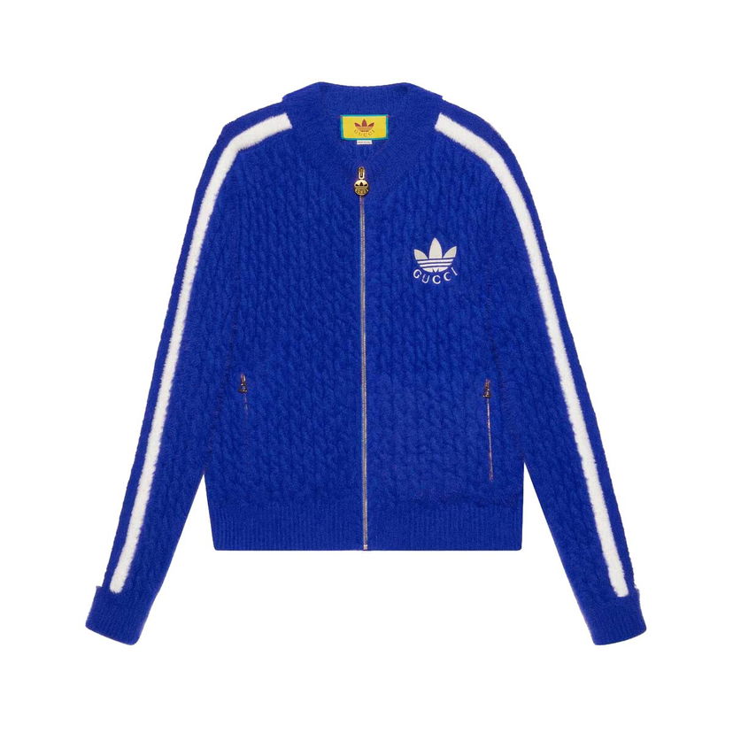 Jacka Gucci adidas x Wool Jacket Blue Blå | 723091 XKCTX 4854
