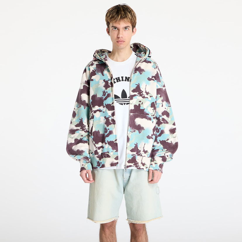 Sweatshirt BAPE A BATHING APE Map Camo Shark Relaxed Fit Full Zip Hoodie Flerfärgad | 001ZPL301001MMUL