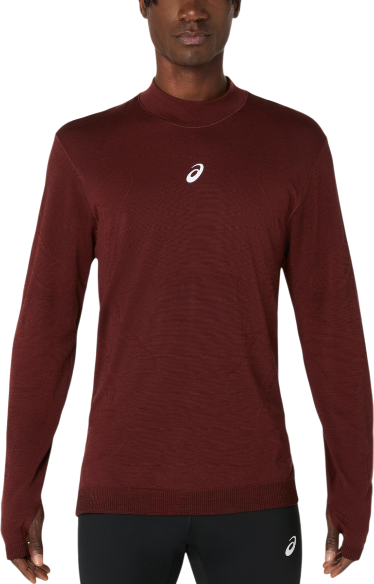 T-shirt Asics ROAD WINTER SEAMLESS Long Sleeve Top Bourgogne | 2011d360-200, 0