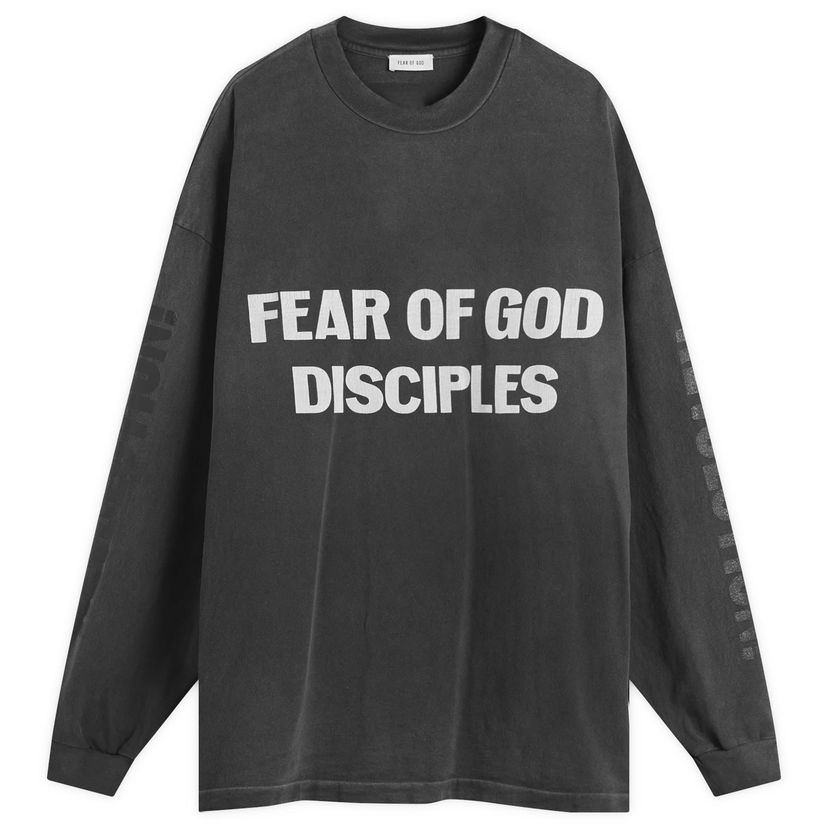 T-shirt Fear of God Relaxed Long Sleeve Disciple T-Shirt Grå | FG25FW10-10404HWJUS-001