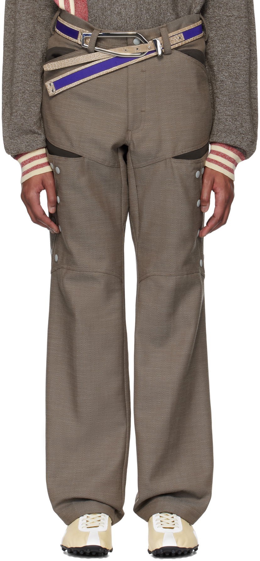 Byxor KIKO KOSTADINOV Kiko Kostadinov Inex Snap Trousers Brun | KKSS25T09-34