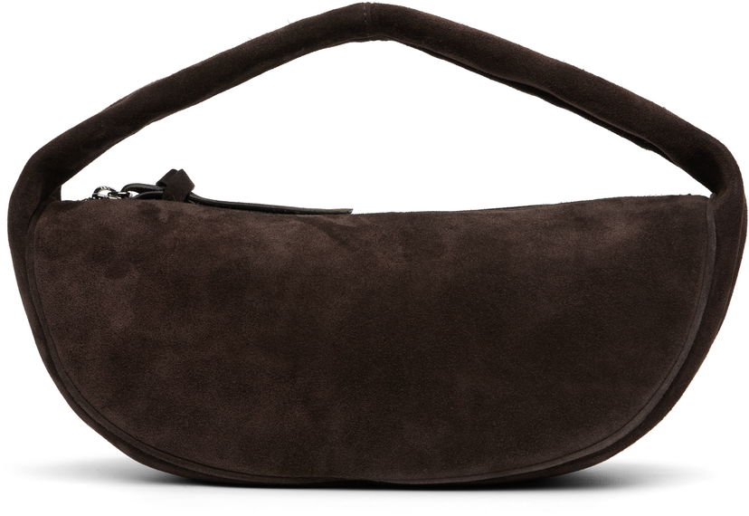 Axelväska BY FAR BY FAR Cush Suede Shoulder Bag Brun | MWBSB005KL009BR054PL