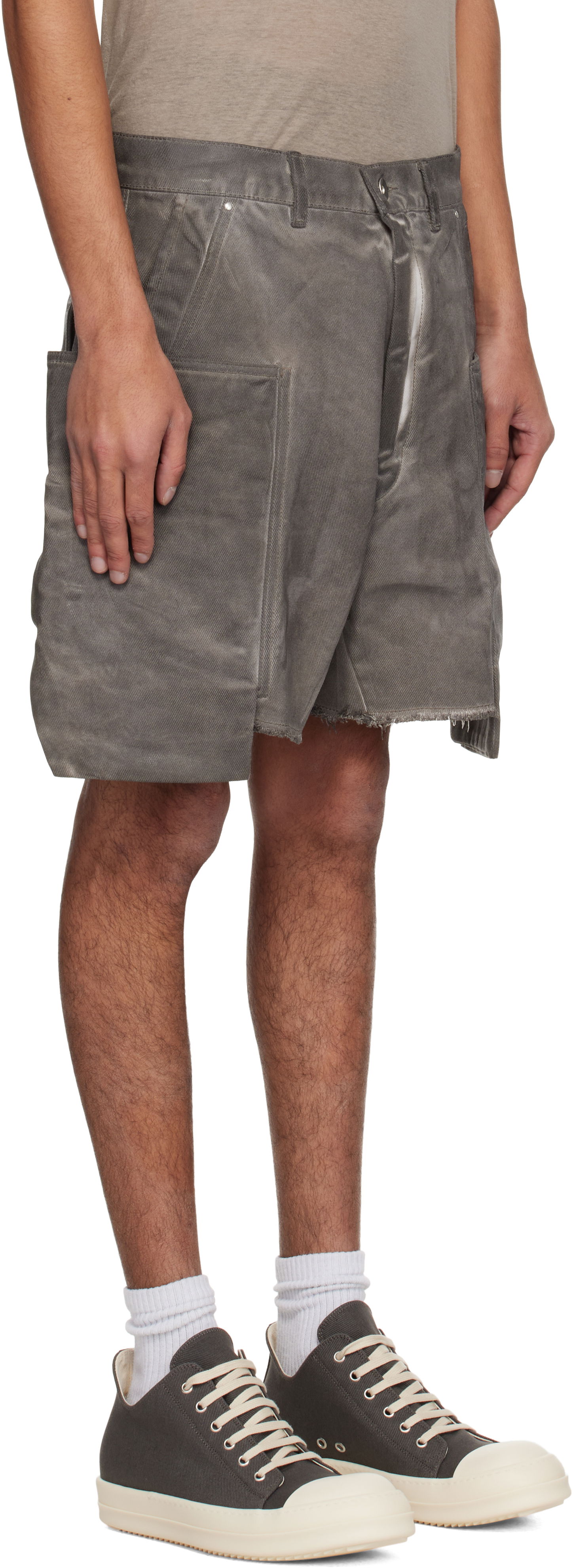 Shorts Rick Owens Rick Owens DRKSHDW Hollywood Stefan Cargo Denim Shorts Grå | DU01E3358 DCF, 1